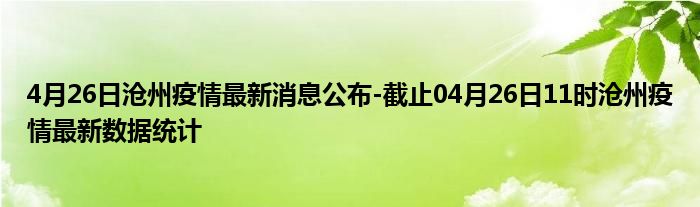 滄州疫情最新動態(tài)，堅決遏制擴(kuò)散，全力保障人民生命安全